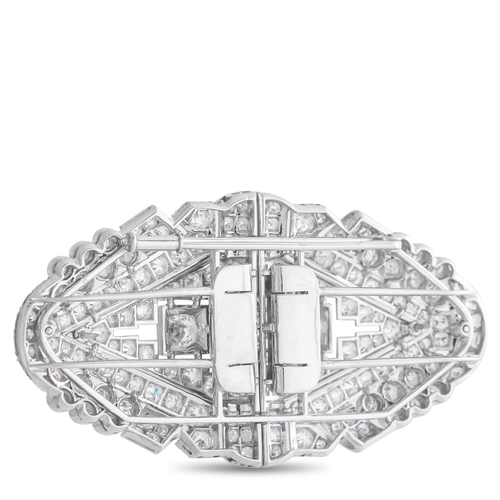 1041 - A Platinum 10.50ct Diamond Brooch. Covered in sparkling Diamonds with a total weight of 10.50 carats... 