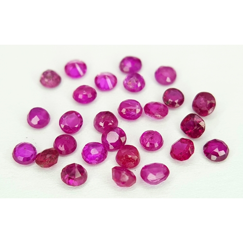 528 - A SELECTION OF ROUND 2.3MM RUBIES. 1.96TCW. ABSC 1001
