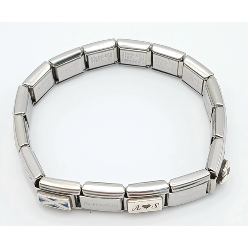 1113 - A NOMINATION BRACELET. 6 1/2