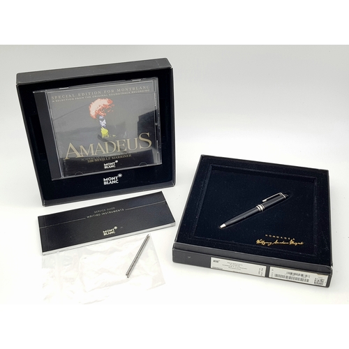 1109 - A Limited Edition Montblanc Meisterstuck Platinum, Mozart Edition, Black Ballpoint Pen in original p... 