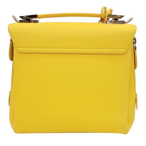 1094 - A BALENCIAGA BELLISSIMA HANDBAG IN FRESH YELLOW LEATHER WITH GOLD AND SILVER COLOURED METALWARE  20 ... 