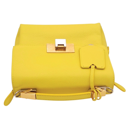 1094 - A BALENCIAGA BELLISSIMA HANDBAG IN FRESH YELLOW LEATHER WITH GOLD AND SILVER COLOURED METALWARE  20 ... 