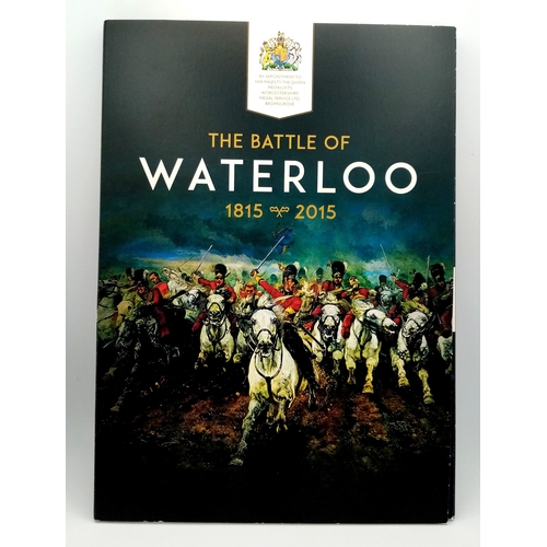 558 - A Worcestershire Medal Service 'The Battle of Waterloo 1815-2015 Commemorative Medal Set. Five bronz... 