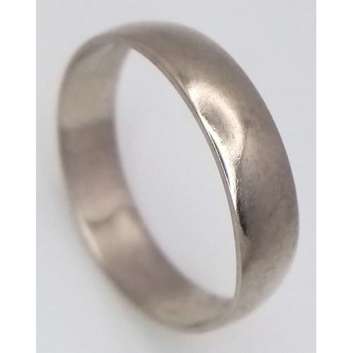 363 - A 9K Gold Band Ring. 5mm width. Size K 1/2. 1.45g.