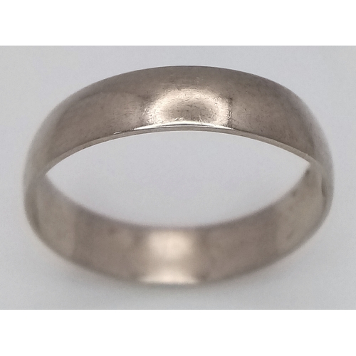 363 - A 9K Gold Band Ring. 5mm width. Size K 1/2. 1.45g.