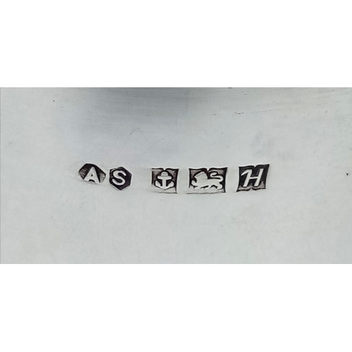 393 - A Vintage Sterling Silver Kiddush Cup. Birmingham hallmarks. 9cm tall. 45g.