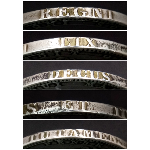 122 - An 1818 George III Silver Crown Coin. LIX. VF+ but please refer to photos.