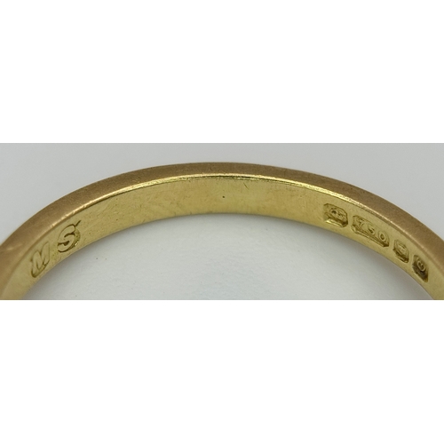 176 - A Gorgeous 18K Yellow Gold Sapphire and Diamond Ring. Oval cut pale blue 0.65ct sapphire with a 0.15... 