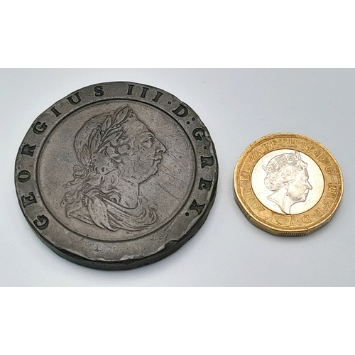 372 - A George III 1797 Twopence Cartwheel Copper Coin.