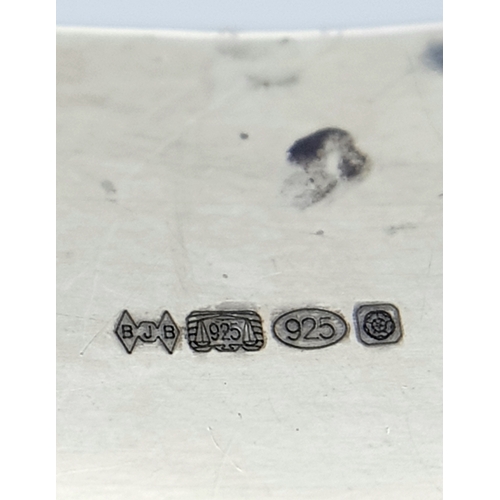 410 - A Sterling Silver Cuff Bracelet with Diamond Etched Pattern. Hallmarked 925. Weight 20.69gr. Please ... 