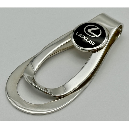 1267 - A STERLING SILVER, LEXUS CAR MANUFACTURER, MONEY CLIP. 17.6G. A/S SIL 14.