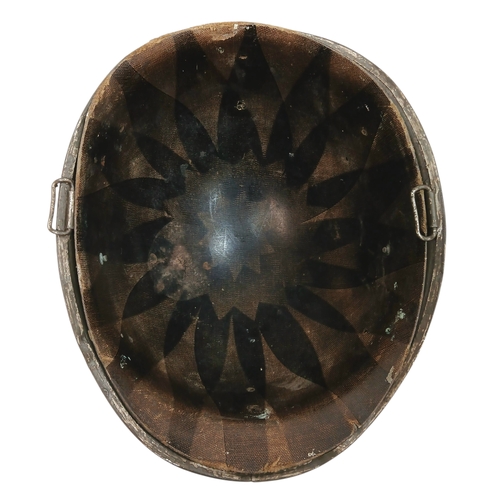 200 - WW2 US Front Seam M1 Helmet with Capac liner Shell. With painted insignia of the Tank Destroyer Batt... 