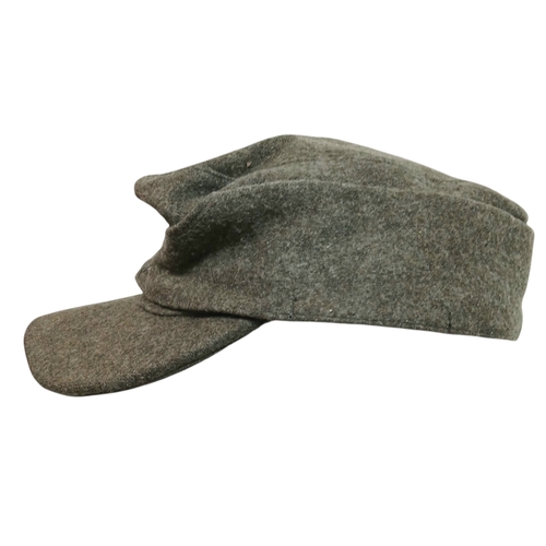 214 - Late WW2 German Ersatz M43 Cap. This is a Forced Labour Camp made cap where they recycled old unifor... 