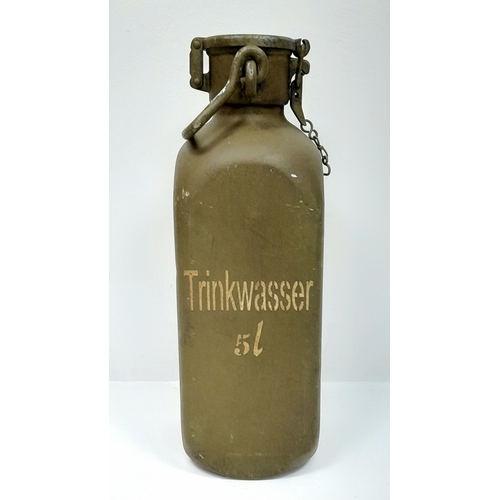 381 - WW2 German Africa Corps 5 Ltr “Trink Wasser” Drinking Water Container. Nice Makers Stamp on Base.