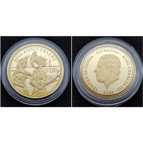 151 - A Hattons of London Commemorative 22k Gold Proof Sovereign Set - 80th Anniversary of D-Day. Full, ha... 