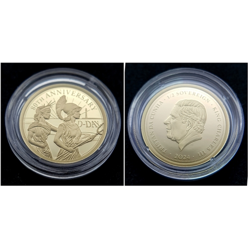 151 - A Hattons of London Commemorative 22k Gold Proof Sovereign Set - 80th Anniversary of D-Day. Full, ha... 