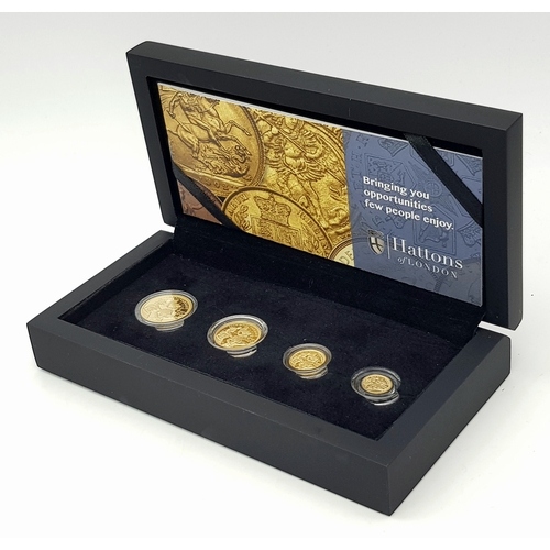 151 - A Hattons of London Commemorative 22k Gold Proof Sovereign Set - 80th Anniversary of D-Day. Full, ha... 