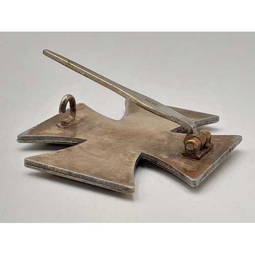 207 - WW2 German Private Purchase EK I Iron Cross 1st Class Marked .0800 on the pin. 3 part construction w... 