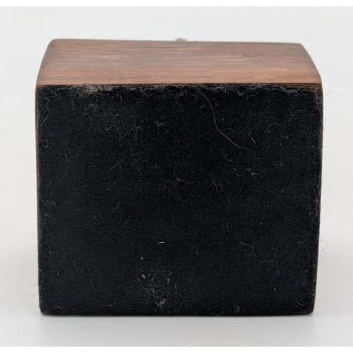 368 - A Rare Antique Mayan (Pre-Columbian) Stone Head Figure Mounted on Wooden Plinth. 11cm Tall. The head... 