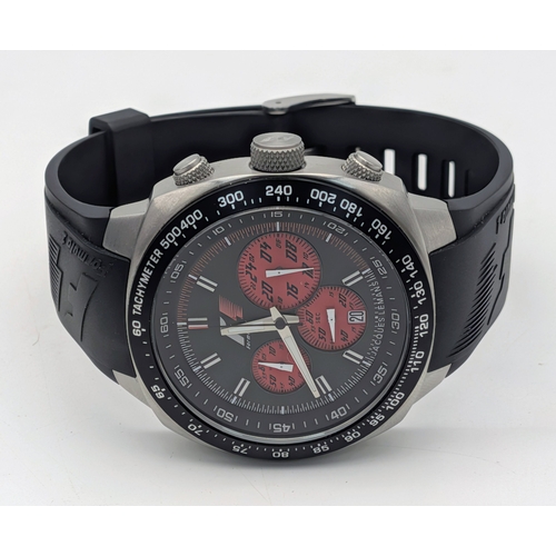 375 - A Good Quality Jacques Lemans Sports F1 Chronograph Date Watch-Reference F5104-42mm Case, Rubber Str... 