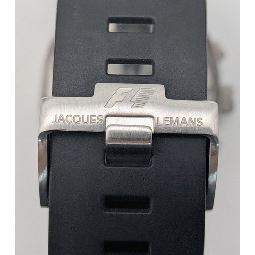 375 - A Good Quality Jacques Lemans Sports F1 Chronograph Date Watch-Reference F5104-42mm Case, Rubber Str... 