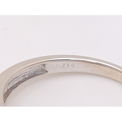 202 - An 18K White Gold, Diamond Set, Cluster Ring. 0.25Tcw, 2.9G, Size J. Sc 6046