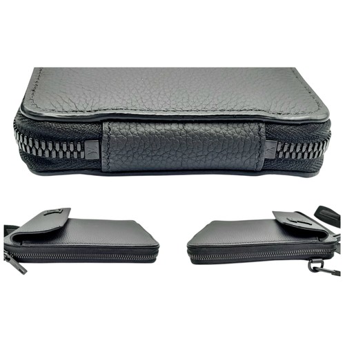 199 - A Black Louis Vuitton Outdoor Pouch Crossbody Bag. Black leather exterior with black hardware, adjus... 