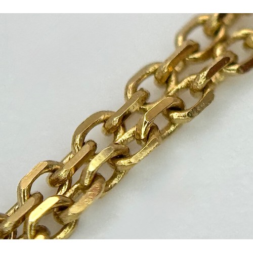 234 - A Messika 18K Yellow Gold and Diamond Necklace.  34cm length. Total weight: 4.03g. Comes with origin... 