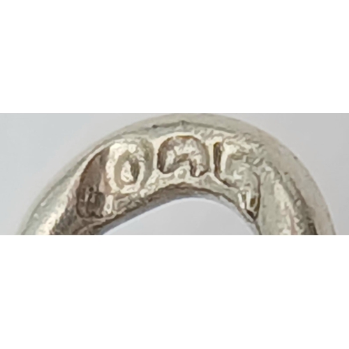 404 - A Vintage Sterling Silver, Baltic Cognac Amber Bracelet-19cm Length. 1.3cm Width. Gross weight 20.76... 