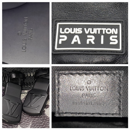 172 - A Louis Vuitton Monogram Galaxy Bumbag. Black and grey monogram coated canvas exterior with black-to... 