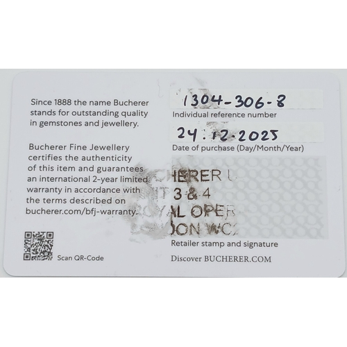 220 - A Bucherer 18K yellow gold link chain necklace. Total weight 41.31G. 40cm length. Comes with card of... 