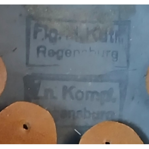 130 - WW2 German M-35 Double Decal Luftwaffe Helmet with Liner & Chin Strap. Some attempts have been made ... 