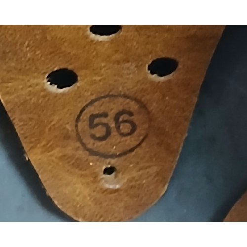 130 - WW2 German M-35 Double Decal Luftwaffe Helmet with Liner & Chin Strap. Some attempts have been made ... 