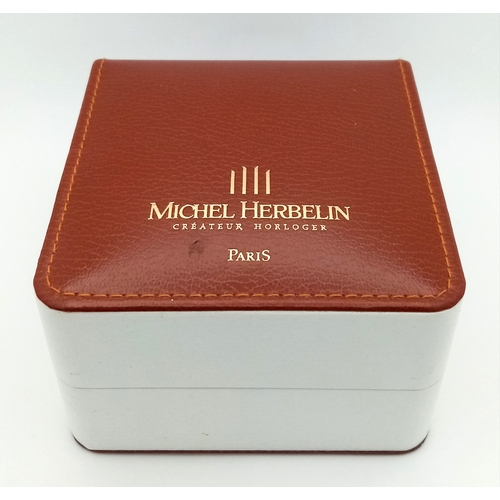 144 - A Vintage Michel Herbelin of Paris, Two-Tone Cable Bracelet Watch. Model 7020. Cable style bracelet ... 