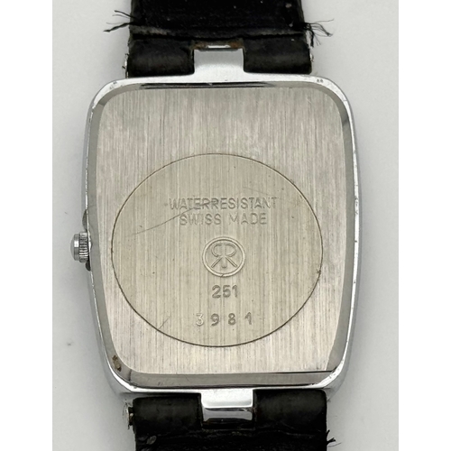 164 - A Vintage MG Classic Morris Turbo Austin Rover Watch.  Black leather strap and stainless steel case ... 