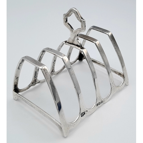 402 - A Pair of Mappin and Webb Vintage Sterling Silver Toast Racks. Both hallmarked. One is slightly brok... 