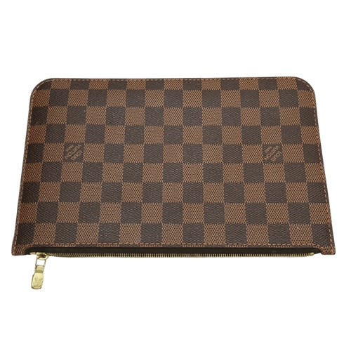 121 - A Louis Vuitton Neverfull Damier Ebene Bag. Coated canvas exterior with leather trim, gold-toned har... 
