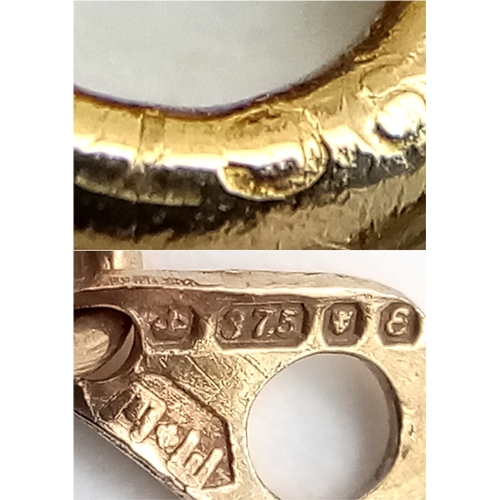 126 - Traditional 9 CARAT GOLD ‘BELCHER LINK’ NECKLACE. Full UK hallmark. 5.50 Grams. 45 cm.