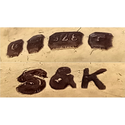 140 - Vintage 9 CARAT GOLD SAPPHIRE and DIAMOND RING.Having Beautiful Raised Heart Detail to Shoulders. Pl... 