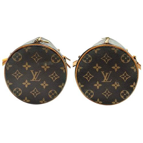 204 - A Louis Vuitton Monogram Papillon 26 Hand Bag. Crafted in brown LV monogram coated canvas with light... 