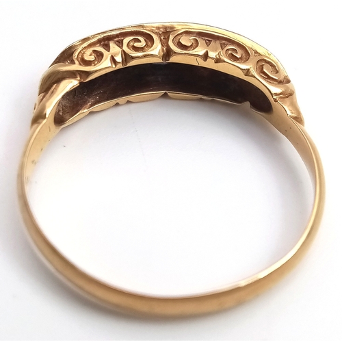 210 - Beautiful Antique 18 CARAT GOLD, SAPPHIRE and DIAMOND RING. Full UK Hallmark. 2.6 Grams. Size O. Exc... 