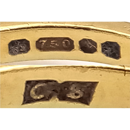 245 - Beautiful 18 CARAT GOLD,  SAPPHIRE and DIAMOND RING. Full UK hallmark. Attractive Wide Shoulder Sett... 