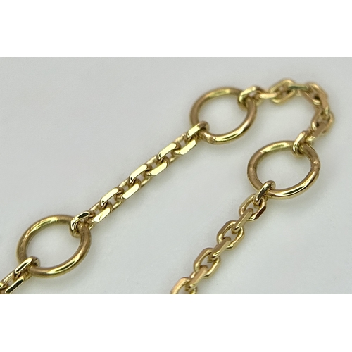 250 - A Messika 18K Yellow Gold and Diamond Bracelet.  18cm length. Total weight: 1.78g. Comes with origin... 