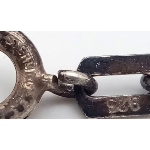 392 - Impressive SOLID SILVER ‘CELTIC’ STYLE PENDANT. Fully hallmarked and Mounted on a Vintage Silver Cha... 