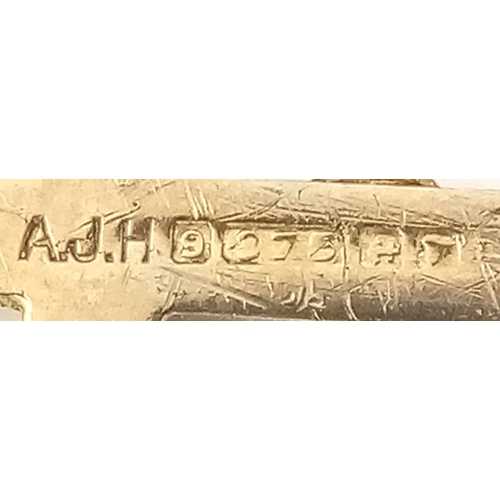 420 - Fully hallmarked 9 CARAT GOLD CRUCIFIX  CHARM/PENDANT. 0. 6 Grams.