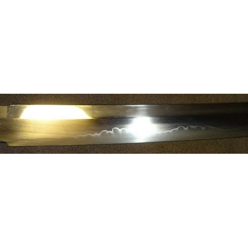 456 - A WWII Japanese Sword with Silver Mon and Gold Coloured Tassel. PRICED TO SELL! A WWII Japanese Army... 