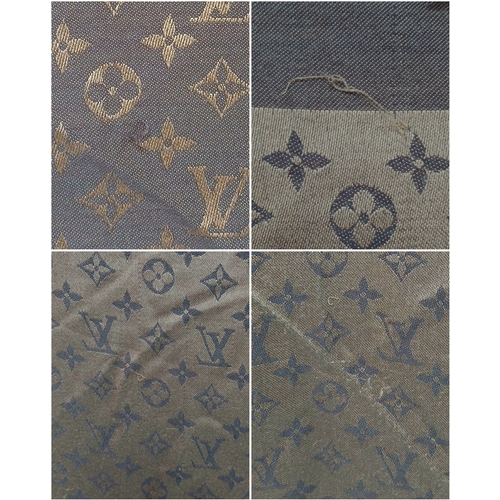 170 - A Louis Vuitton Monogram Shine Shawl in Two-Tone Brown. Approx 138cm x 138cm. Ref: 27366