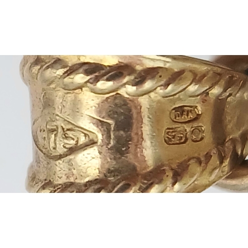 237 - A 9K Yellow Gold, Enamelled, Dice Charm / Pendant. 1.8G. Sc 6070