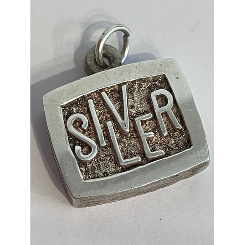413 - Fully hallmarked 1/2 OUNCE SOLID SILVER PENDANT. Finished in Smooth and Textured Silver. Please see ... 