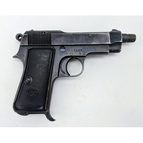 15 - A Deactivated Italian Beretta Pistol with Detachable Silencer. 7.65mm calibre. 4 inch barrel length.... 